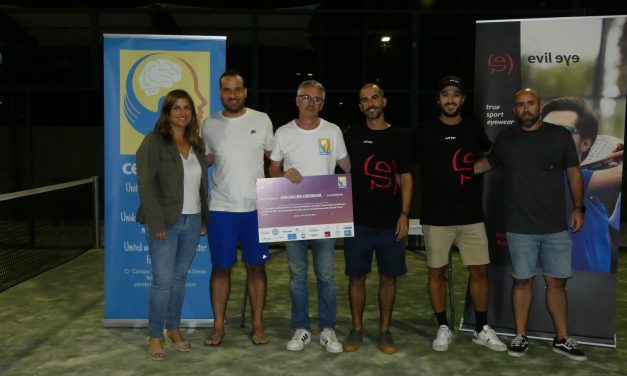 El segundo torneo benéfico recauda 3.500 euros para la Asociación Cerebrum 