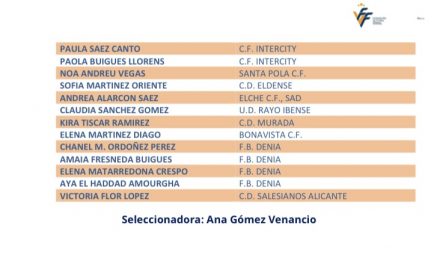 Cuatro jugadoras de Dénia entrenarán con la Selección Valenciana Sub 12 en Picassent