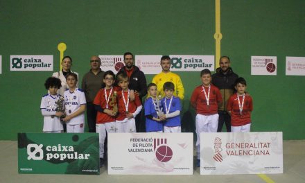 Laguar, Xaló B i Ondara A se proclaman campeones provinciales de frontó parelles de los JECV en Beniarbeig 