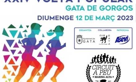 La tercera prueba del Circuit a Peu Marina Alta se disputa mañana domingo en Gata 