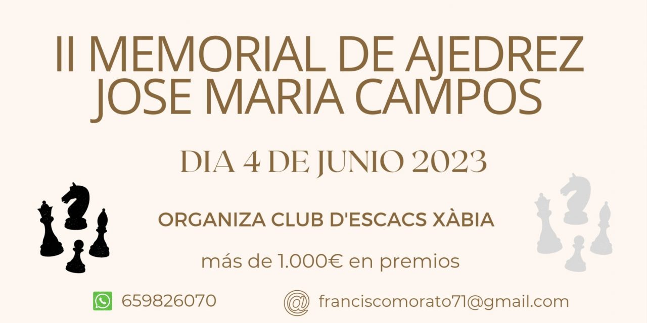 Abiertas las inscripciones para participar en el Memorial José María Campos 