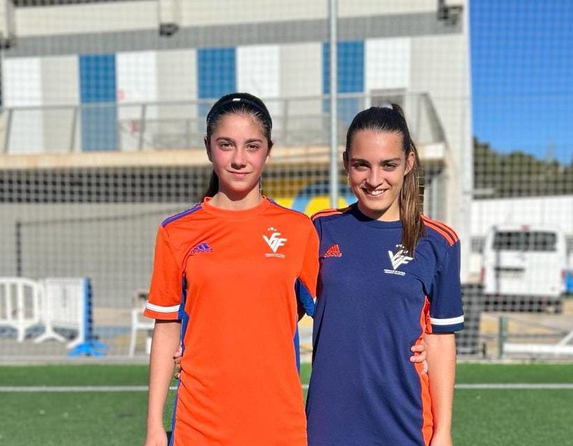Amaya Mut i Naiara Moreno de Dénia i Hayam Bouhmedi de Benissa entrenen amb la Valenciana Sub 15